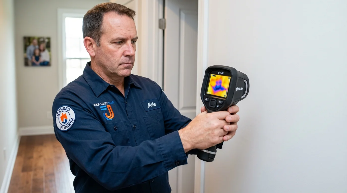 Thermal imaging leak detection by Johns Plumbing LLC in Fort Scott